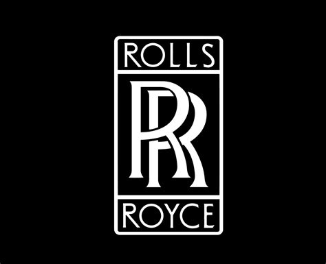 Rolls Royce Brand Logo Symbol White Design British Car Automobile Vector Illustration With Black ...