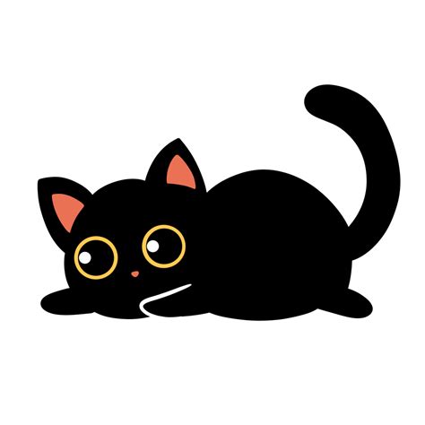 Cute Black Cat 14179716 PNG