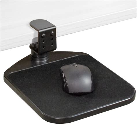 VIVO Black Desk Clamp Adjustable Computer Mouse Pad and Device Holder ...