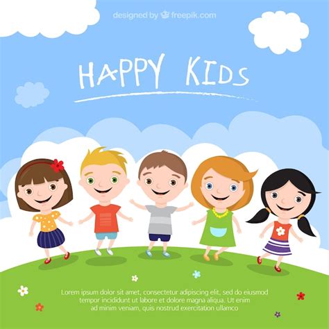 Premium Vector | Happy kids illustration