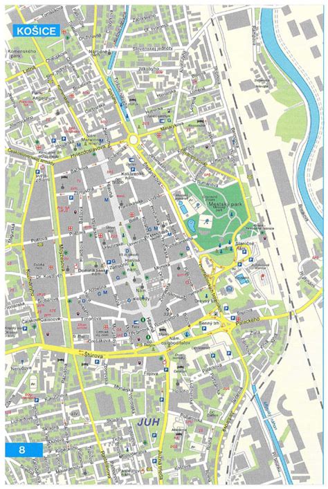 Mapas Detallados de Kosice para Descargar Gratis e Imprimir