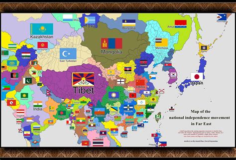 Map of the national independent movement in Far East | Map, Asia map, Alternate history