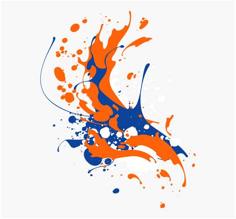 Ink, Paint, Splash, Splatter, Orange, Blue, Splattered - Vector Color ...