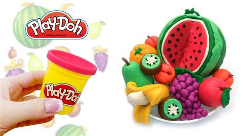 Play Doh DIY Miniature Fruits. Dough Fruits for Kids - YouTube