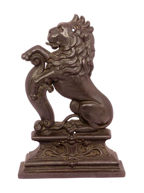 Antique British Lion Cast Iron Door Stop - Annie's Attic Antiques