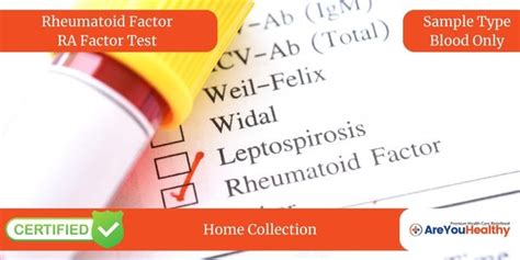 RHEUMATOID FACTOR (RA Factor) TEST @ 500. | Home Service