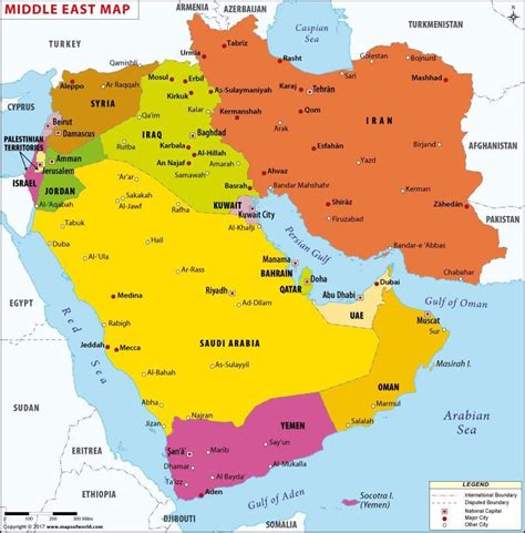 Middle East Map | Map of The Middle East Countries | Middle east map ...