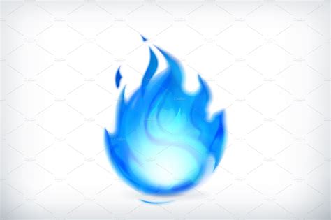 Blue fire icon ~ Icons ~ Creative Market