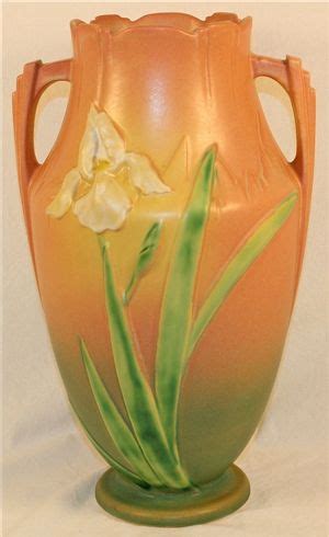 Roseville Pottery Iris Pink Vase 929-15