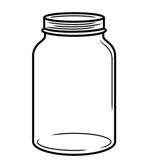 Mason Jar Outline Clip Art (57+) | Mason jar clip art, Mason jar printables, Colored mason jars