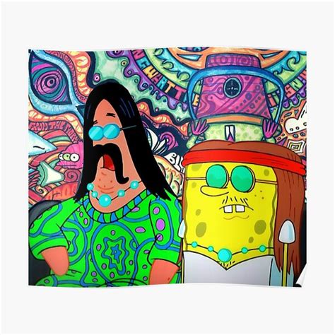 "Hippie Spongebob" Poster for Sale by TJoker99 | Redbubble