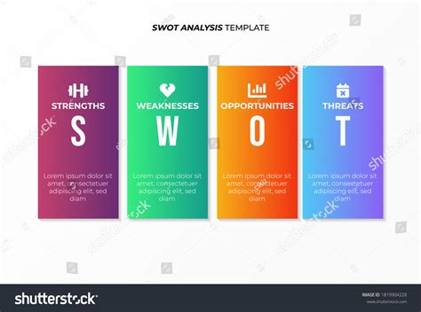 Swot Template Strategic Planning Infographic Design Stock Vector ...