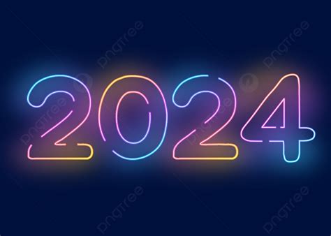 2024 New Year Background Light Effect Text, Two Thousand And Twenty Four, New Year, Happy New ...