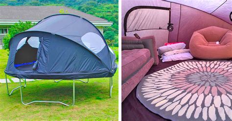 There's a Trampoline Tent Cover That Lets Your Kids Camp Out In The Backyard