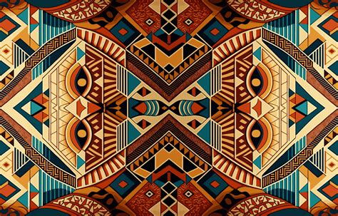 Egyptian fabric pattern. Abstract indigenous line art for ancient Egypt ...