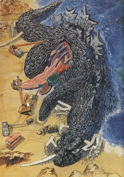 Never had I seen this before. Godzilla washes up on shore... DEAD. | Kaiju art, Kaiju monsters ...