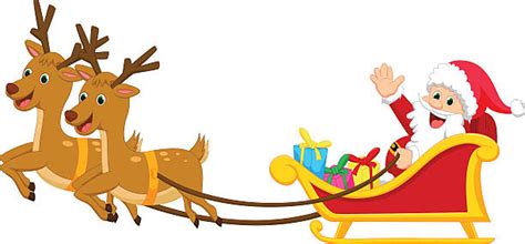 Santa And His Reindeer Clipart at GetDrawings | Free download