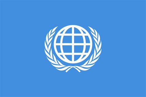 The United Nations flag, modified with the 🌐 emoji : vexillology