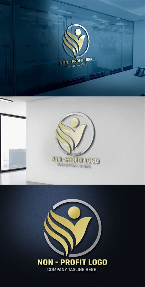 Non-Profit Company Logo Design Free psd Template – GraphicsFamily