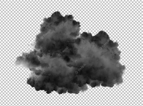 Premium PSD | Black clouds or smoke isolated on alpha layer