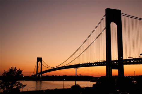 Verrazano-Narrows Bridge at Sunset | Longest suspension brid… | Flickr ...