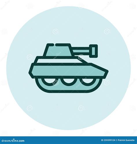 Military tank, icon stock vector. Illustration of defense - 259399124