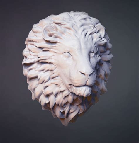 3D lion head sculpture s - TurboSquid 1320460