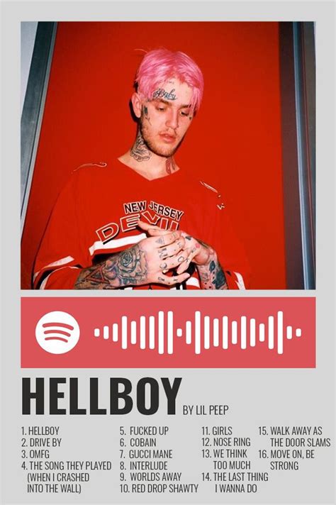 Hellboy by Lil Peep Polaroid Poster | Lil peep hellboy, Music poster ...