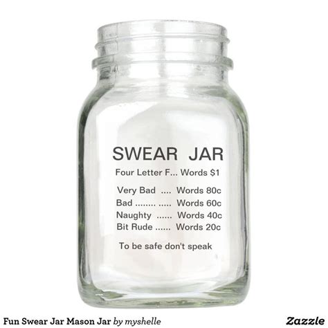 Fun Swear Jar Mason Jar | Swear jar, Personalized mason jars, Mason jar diy