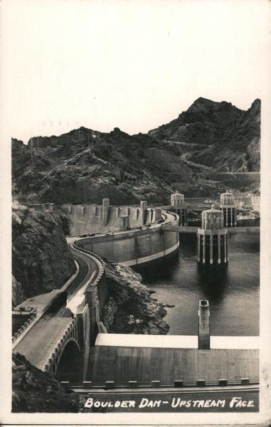 Upstream Face of Boulder Dam Boulder City, NV Postcard