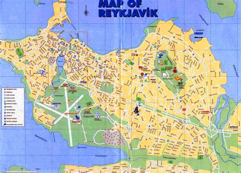 Detailed map of Reykjavik city. Reykjavik city detailed map | Vidiani.com | Maps of all ...