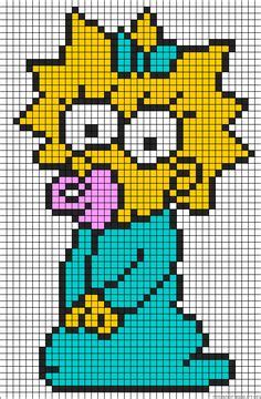 17 Simpsons pixel art ideas | pixel art, pixel art templates, pixel art ...