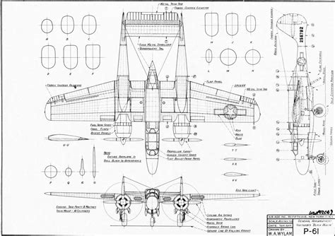 Northrop P-61 Black Widow Blueprint - Download free blueprint for 3D modeling