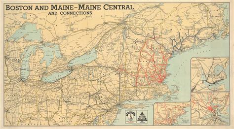 Boston and Maine - Maine Central and Connections.: Geographicus Rare ...