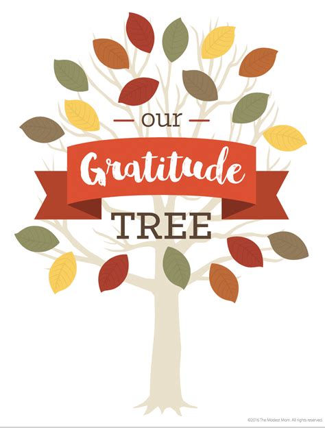 FREE Family Gratitude Tree Printable and Activity