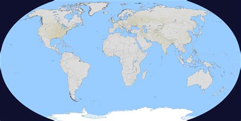 Map World Empty – Topographic Map of Usa with States