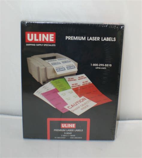 Uline S-5042 Premium Laser Labels White 2 5/8" X 1" 3000 Labels Sealed NWT | eBay