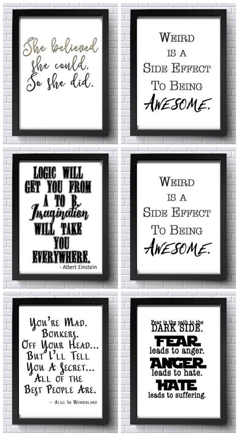 Free Inspirational Printables! Free Office Printables! | Printable wall art quotes ...