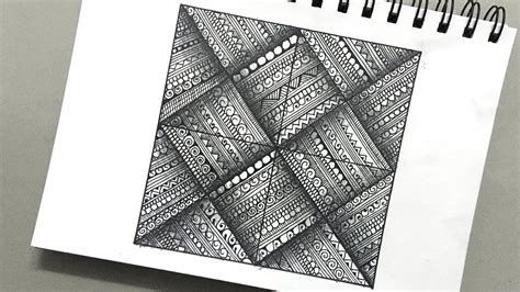 3D square pattern mandala drawing | Step by step mandala drawing ...