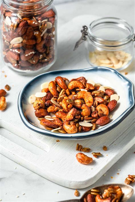 Air Fryer Roasted Nut Mix {Sweet and Spicy}