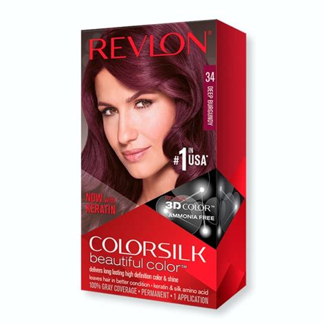 Revlon ColorSilk Hair Color, [34] Deep Burgundy 1 ea (Pack of 3) - Walmart.com