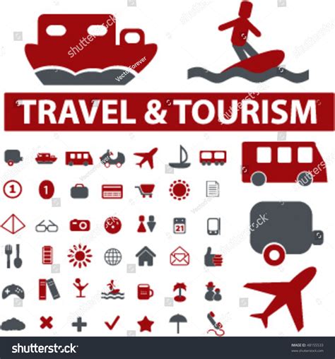 40 Travel Signs. Vector - 48155533 : Shutterstock