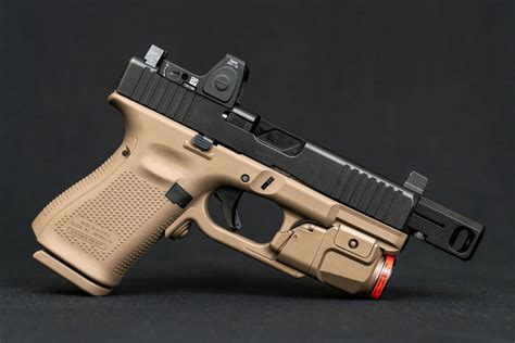 Glock 19 Gen 5 Threaded Match Barrel Coyote Frame w/ Trijicon RMR & Streamlight TLR-7A – NRC ...