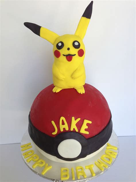 Pikachu Pokeball Pokemon Cake | Pikachu cake, Pokemon cake, Fun kids food