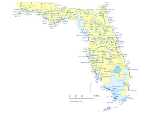 Map Of Florida Lakes – Map Vector