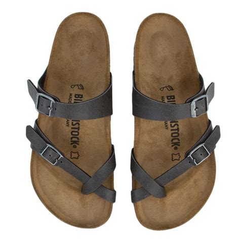 Birkenstock Mayari Birko-Flor Women's Pull Up Anthracite Sandals