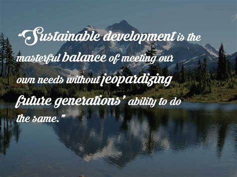 Sustainable Development is a Masterful Balance - Denbow