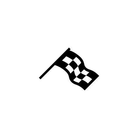 Vector sign of the Car Racing Flag symbol is isolated on a white ...