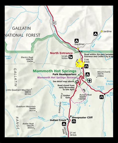 Boiling River location Yellowstone map | Yellowstone, Where is ...