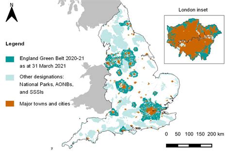 Green Belt Areas Uk Map - Map of world